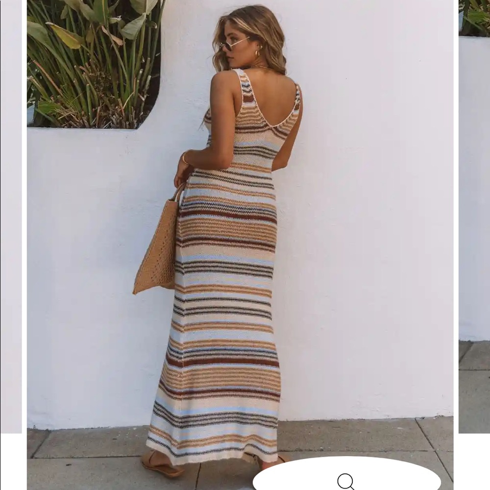 Striped Knit maxi dress